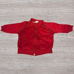 Baby Gap bright Red with Black Detail Zip Up Size Pockets Infant size S 3-6 M